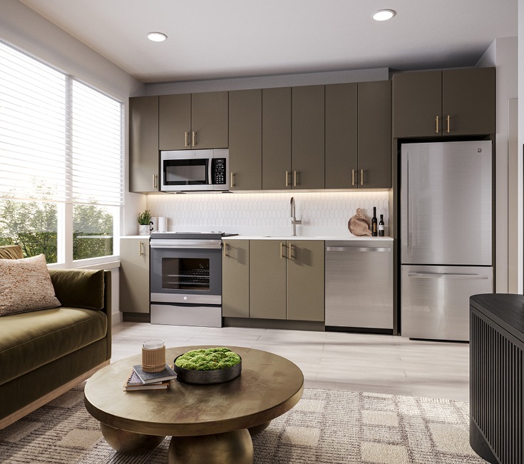Well-lit kitchen with ample counter space